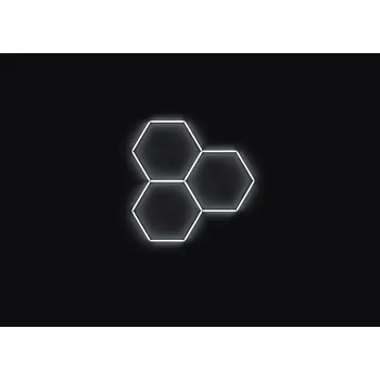 LED panel Escape6 Kompletní LED hexagonové svítidlo bílé 6500 K, rozměr 3 elementy 168 × 166 cm