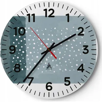 Hodiny Kuchyňské nástěnné hodiny 30x30 Abstrakce Moderní skleněné hodiny Tiché