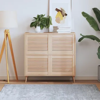 vidaXL Nábytková dvířka lamelový design 4 ks 39,5x49,4cm borovice [151111] Barva: Přírodní