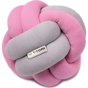 Dětský míč Pletený míč ružová+šedá