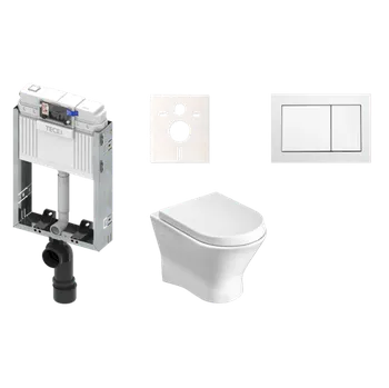 Klozet Cenově zvýhodněný závěsný WC set TECE k zazdění + WC Roca Nexo KMPLNEXOT