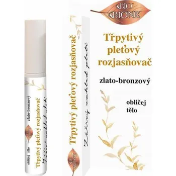 Přípravek na tvář Třpytivý pleťový rozjasňovač zlato-broznový 7ml