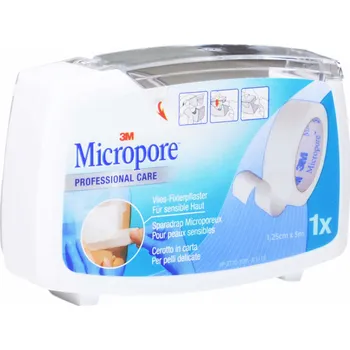 Náplast Micropore 1,25 cm x 5 m náplast na cívce, hypoalergenní, netkaná textílie