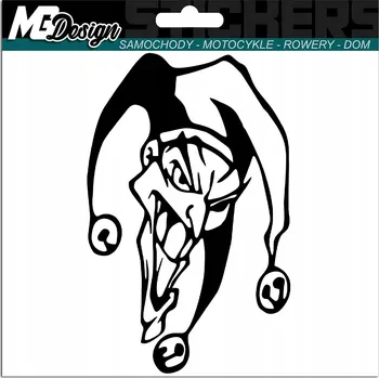 Samolepicí dekorace na vozidlo NÁLEPKA na auto JOKER KLAUN ŠAŠEK 10x16