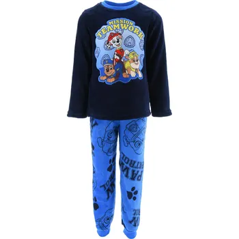 Dívčí pyžamo PYŽAMO TLAPKOVÁ PATROLA s flísem (tm. modro - modrá) Velikost: 5