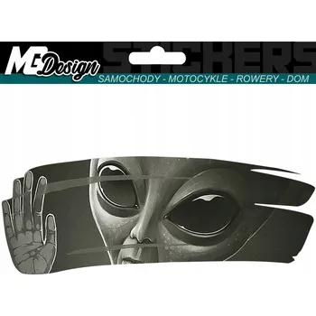Samolepicí dekorace na vozidlo NÁLEPKA na auto MIMOZEMŠŤAN MIMOZEMŠŤAN UFO 10x27 cm