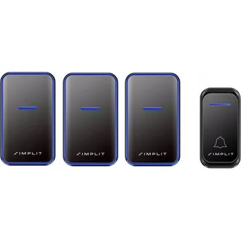 Domovní zvonek Bezdrátový zvonek Simplit 3x přijímač 1x vysílač, dosah 280 m, 110 dB, IP44