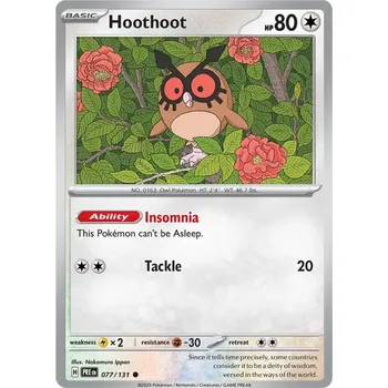 Karetní hra Hoothoot 077/131 - Prismatic Evolutions Typ karty: Non-Holo