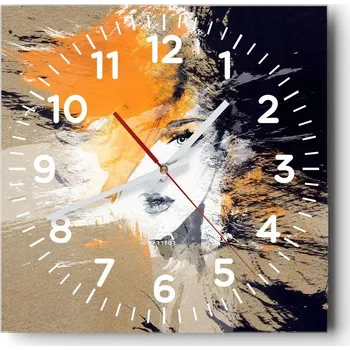 Hodiny Nástěnné hodiny do obýváku 40x40 Abstrakce Tiché hodiny Skleněné hodiny Bez hlučnosti