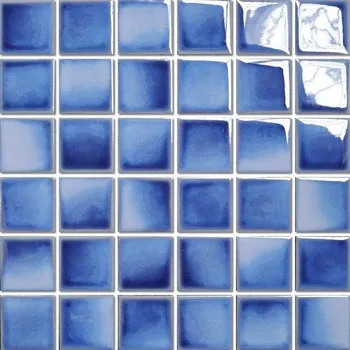 Obklad Keramická mozaika Premium Mosaic aqua blue 31x31 cm lesk MOSBH5ABLL