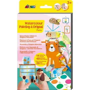 kreativní sada Kreativní sada 2 v 1 - Malování a Origami - Roztomilá zvířátka