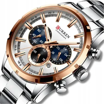 Hodinky PÁNSKÉ HODINKY CURREN KLASICKÉ ELEGANTNÍ CHRONOGRAF DATUMOVKA 5 BAREV