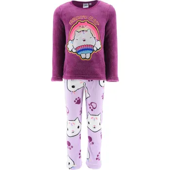 Dívčí pyžamo Gabby's Dollhouse PYŽAMO GÁBININ KOUZELNÝ DOMEK - GABBY’S DOLLHOUSE s flísem (fialová) Velikost: 4