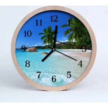 Hodiny Stylové nástěnné hodiny do loftu Pláž Krajina 20 cm
