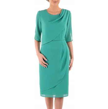 Dámské šaty Carla Moreno koktejlové šaty šifonové midi velikost 44