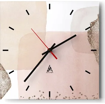 Hodiny Velké nástěnné hodiny 40x40 Abstrakce Skleněné tiché hodiny