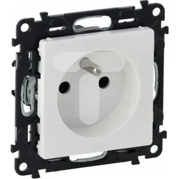 Elektrická zásuvka LEGRAND ZÁSUVKA JEDNODUCHÁ S UZEMNĚNÍM 2P+Z BÍLÁ VALENA LIFE 753185