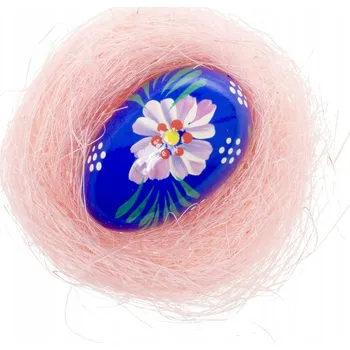 Velikonoční dekorace Velikonoční vajíčka dřevěná, ručně malovaná - Granátová