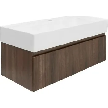 Koupelnový nábytek Koupelnová skříňka s umyvadlem SAT Evolution 98x30x44,8 cm ořech mat SATEVO100NAU2