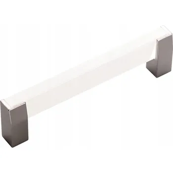 Nábytkové kování Nábytková úchytka GAMET UA84 bílá + chrom 128mm