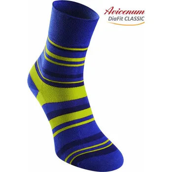 Pánské ponožky Ponožky bavlněné, 41-44 modrá/limeta, DiaFit CLASSIC