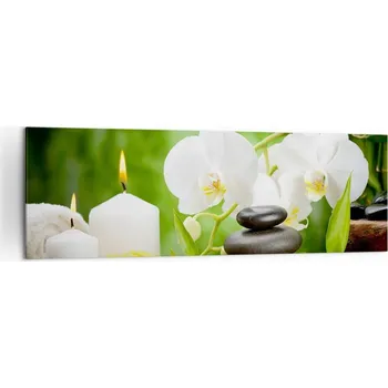 Obraz Velký obraz do obýváku 160x50 květy moderní fotoobraz na plátně obrazy