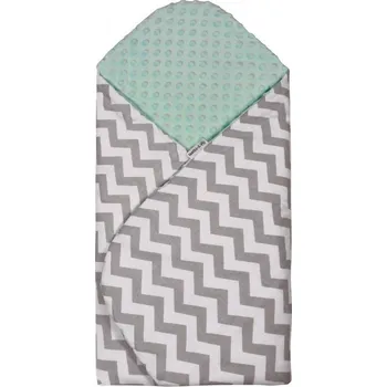 Zavinovačka T-Tomi Rychlozavinovačka Minky, šedá, zig-zag, 80 x 80 cm