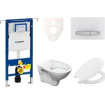 Klozet Cenově zvýhodněný závěsný WC set Geberit do lehkých stěn / předstěnová montáž+ WC S-Line S-line Pro 111.355.00.5NR8
