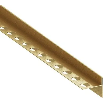 Podlahová lišta Spádový profil "T" Eviso gold kartáčovaný, nerez PVD, délka 120 cm, výška hrany 11 mm, LSGB0002