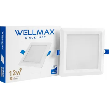 Stropní vestavné svítidlo Wellmax 12 W s integrovaným LED zdrojem, 17 cm, bílé