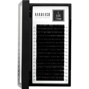 Umělé řasy Umělé řasy pro prodlužování Nanolash - 0.05 zakřivení C 11mm 16 proužků