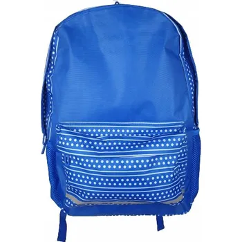 Městský batoh Školní batoh Paso s více přihrádkami, modrý s puntíky reflexní pro mládež