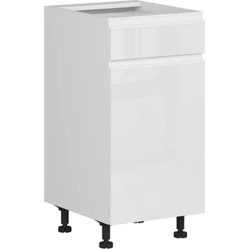 Kuchyňská skříňka Black red white Spodní skříňka s 1 zásuvkou kuchyně Sole D1S-40/82_SFB Zvolte stranu: levé provedení, Barva korpusu skříněk: Dub hikora, Zvolte barvu dvířek: Dub Arlington