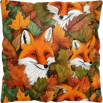 Dekorativní polštářek DEKORAČNÍ POVLEČENÍ NA POLŠTÁŘ 45x45 ANTYALERGICKÉ PODZIMNÍ BARVY