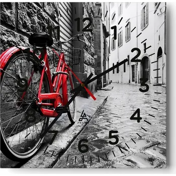 Hodiny Kuchyňské nástěnné hodiny 30x30 Město Skleněné hodiny do obýváku Moderní Tiché