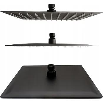 Sprchová vanička Sprchová hlavice SLIM 20x20 cm ocelová ČERNÁ MATNÁ