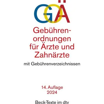 Gebührenordnungen für Ärzte und Zahnärzte [DE] (2024, Brožovaná, dtv Verlagsgesellschaft)