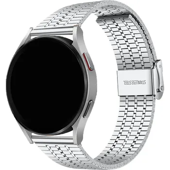 Řemínek na hodinky Enem Kovový STRIPE rychloupínací řemínek 22mm - Stříbrný IR-AWGW-0693