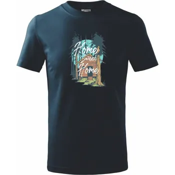 Chlapecké tričko Home sweet home - kreslený - Tričko dětské bavlněné - 122 cm/6 let ( Námořní modrá (velmi tmavá - téměř černá) )