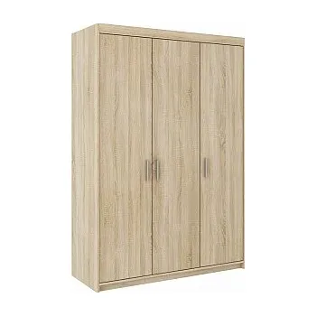 Šatní skříň Skříň JELENA 3D šatní, 133cm dub sonoma