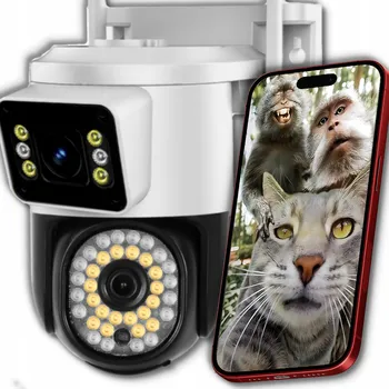 IP kamera DUÁLNÍ VENKOVNÍ WIFI SMART IP KAMERA UHD 8MPX APLIKACE DETEKCE IR LED