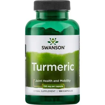 Přírodní produkt Swanson Turmeric, kurkuma, 720 mg, 100 kapslí