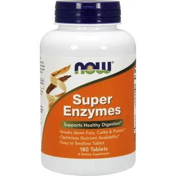 Zdraví NOW Super Enzymes, komplexní trávící enzymy, 180 tablet