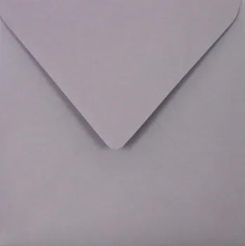 Obálka Ozdobné hladké barevné čtvercové obálky Malmero Schiste šedé - 25 Ks.