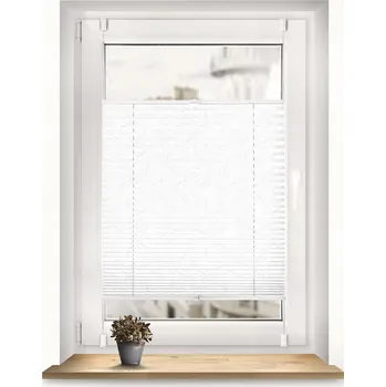 Prostěradlo Plisé žaluzie do okna crush - barva: bílá, rozměr: 40 cm x 120 cm