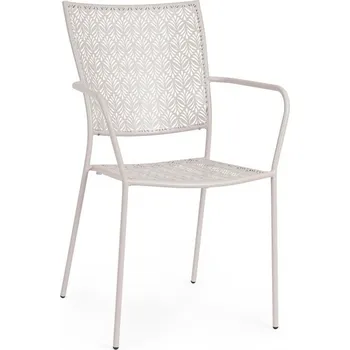 BIZZOTTO Zahradní kovová jídelní židle LIZETTE světlá
