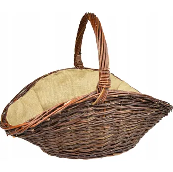 Koš na dřevo proutěný hnědý