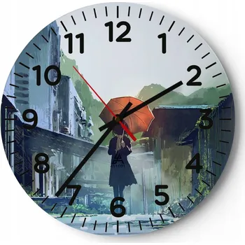 Hodiny Kuchyňské nástěnné hodiny 30x30 Abstrakce Moderní skleněné hodiny Tiché