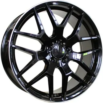 Disk Alu kola Racing Line FE115, 20x8.5 5x112 ET53, černá + leštěný límec