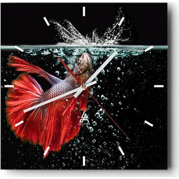 Hodiny Velké nástěnné hodiny 40x40 Abstrakce Skleněné tiché hodiny